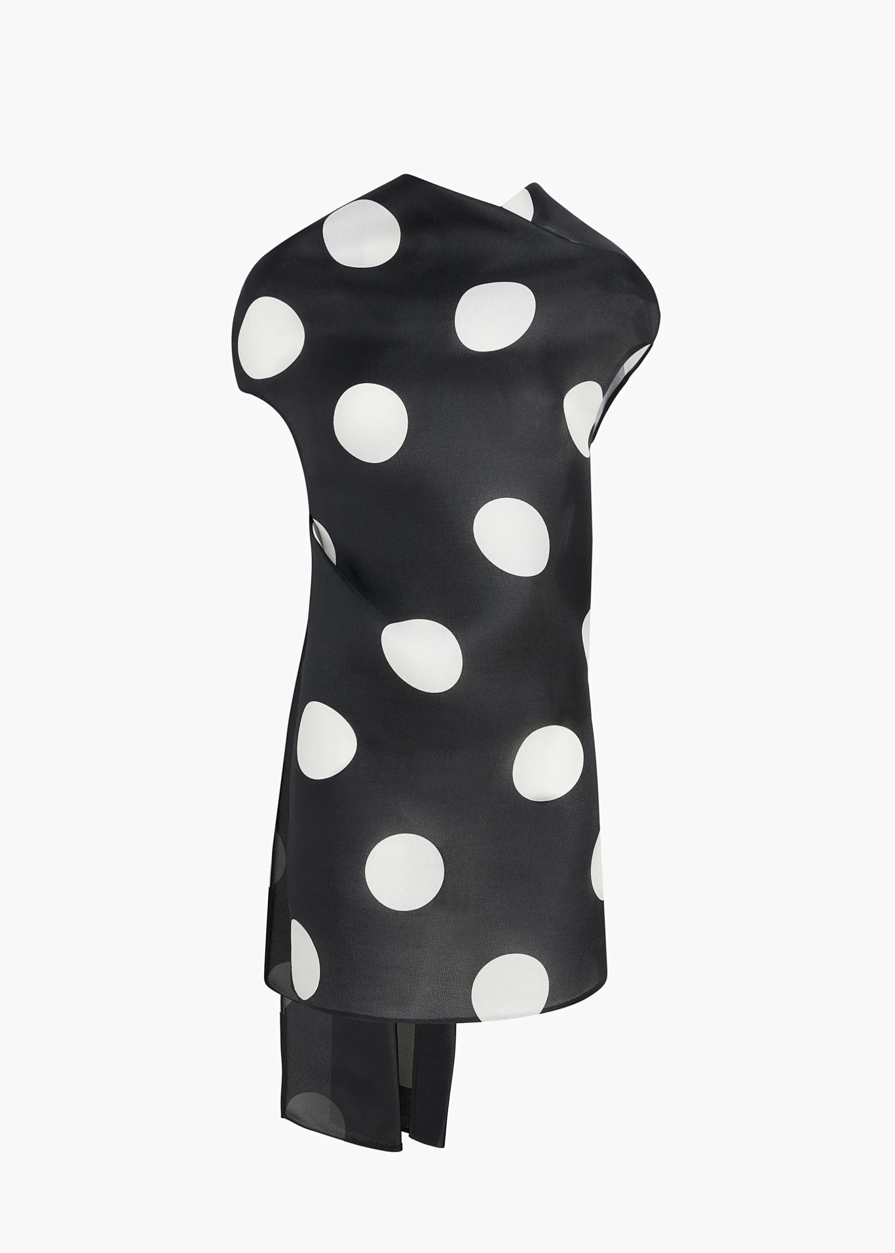 Tatia Dress in Black with White Large Dots