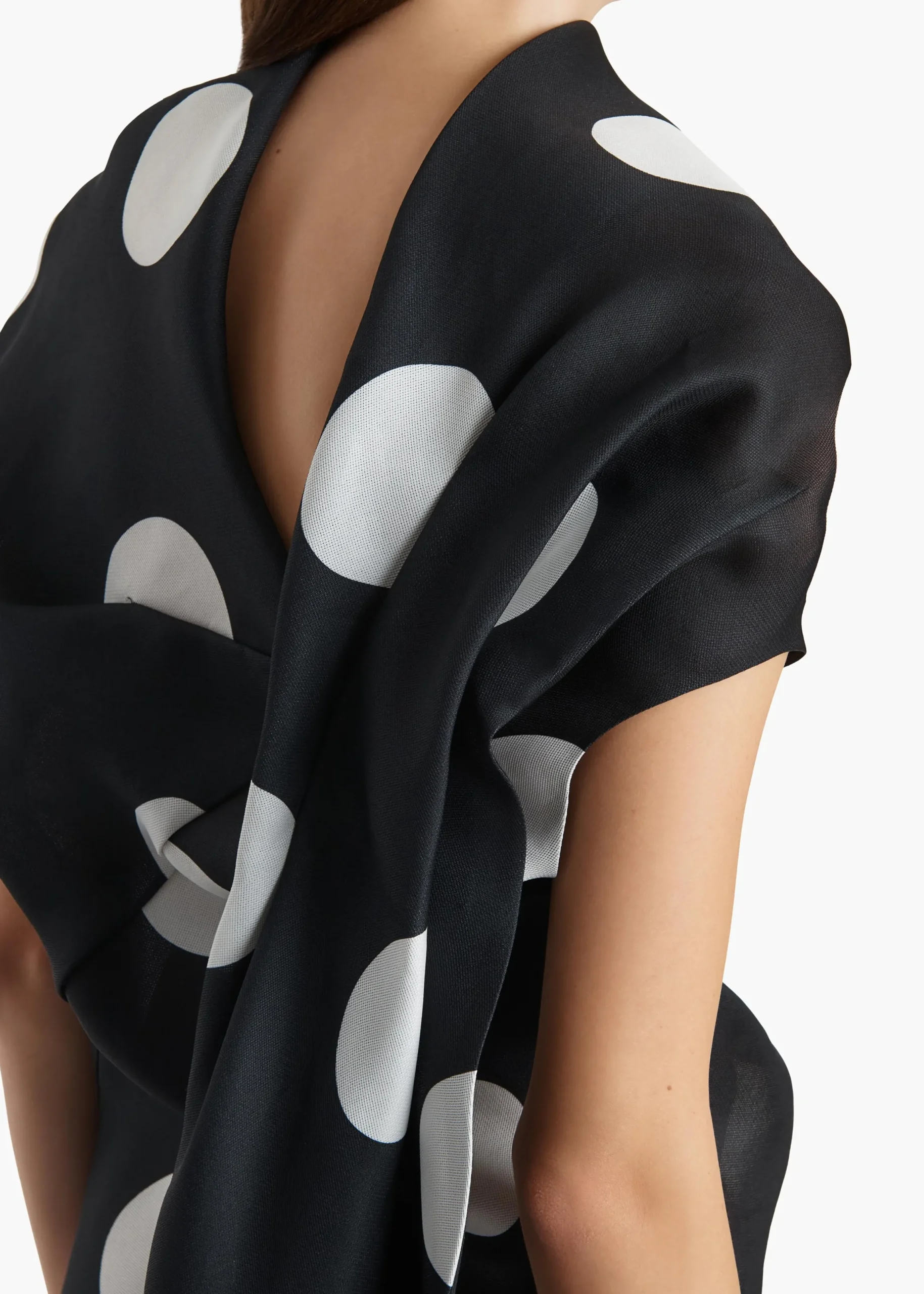 Tatia Dress in Black with White Large Dots