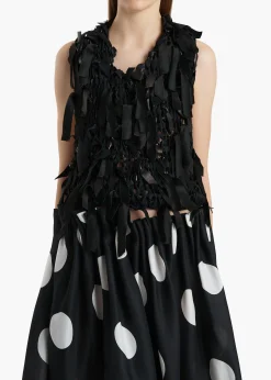 Tevis Top in Black Leather